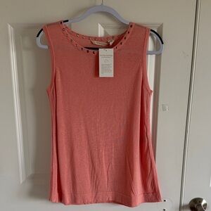 NWT Soft Surroundings Pink Studded Tank Top Size XS petite